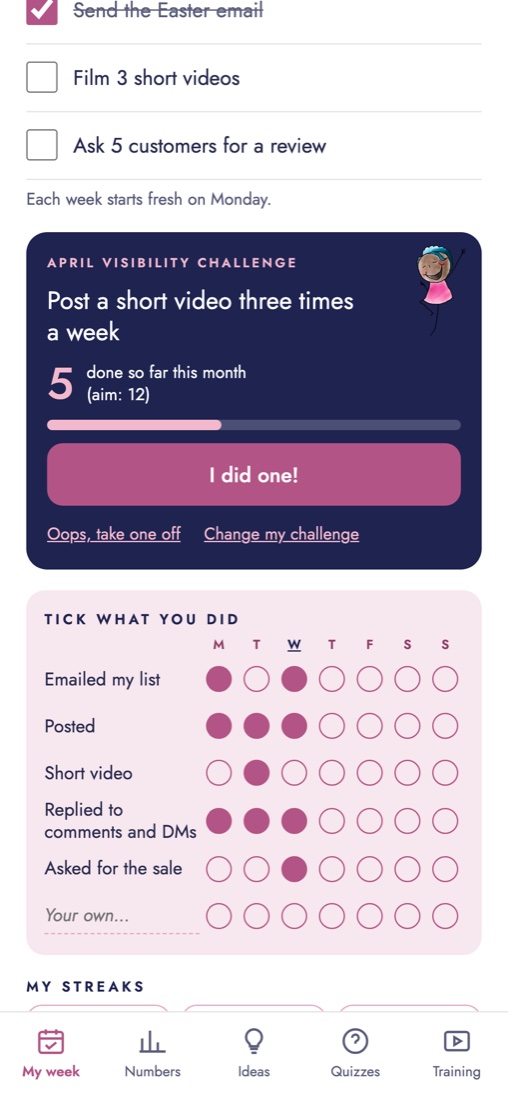 The visibility challenge in the app