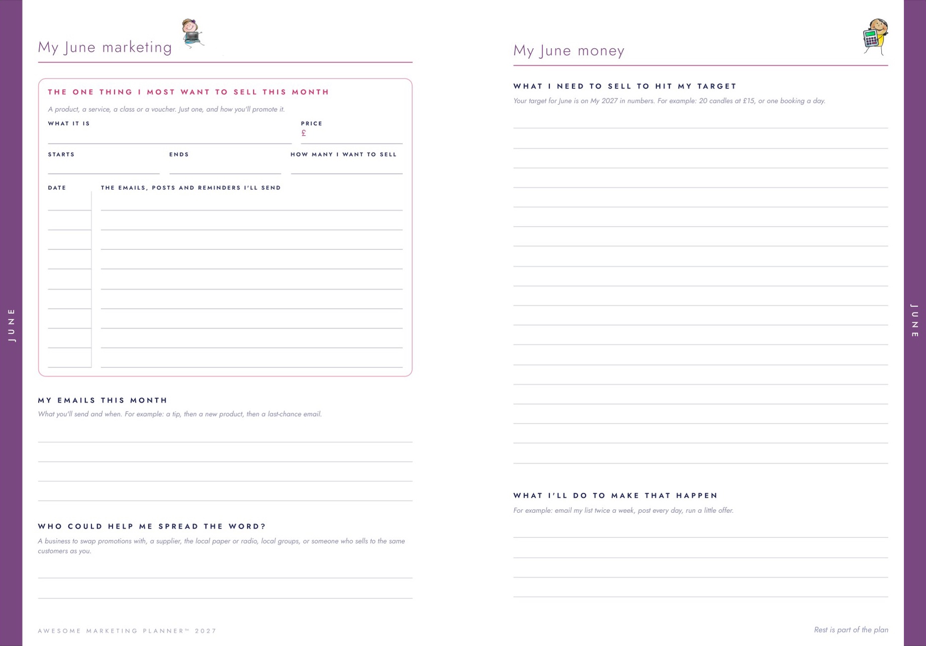 The June marketing and money pages